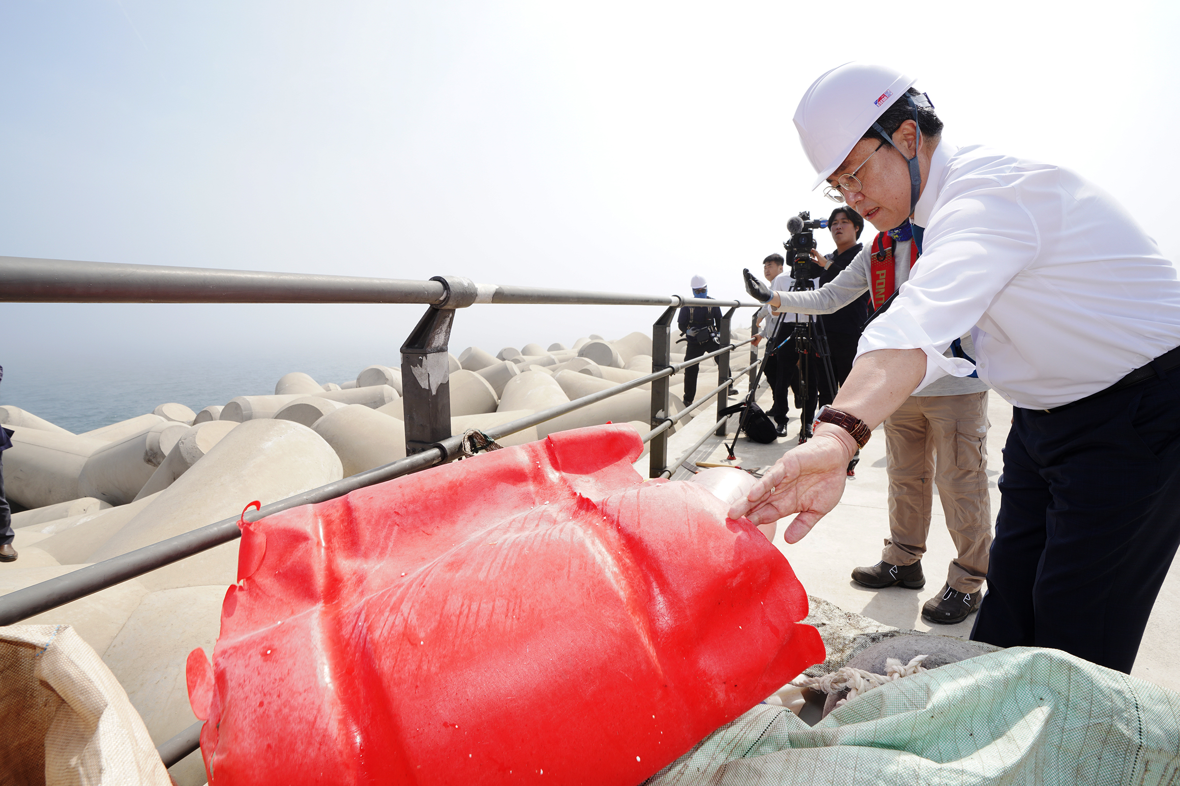한림항 해양쓰레기 수거 현장점검(24